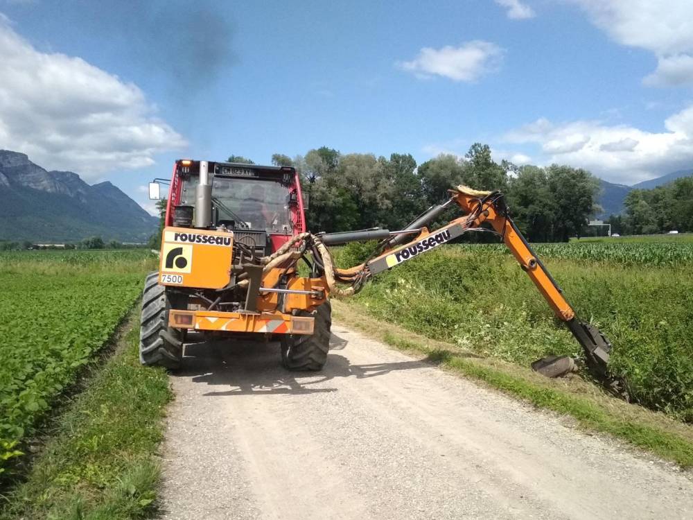 fauchage engin route